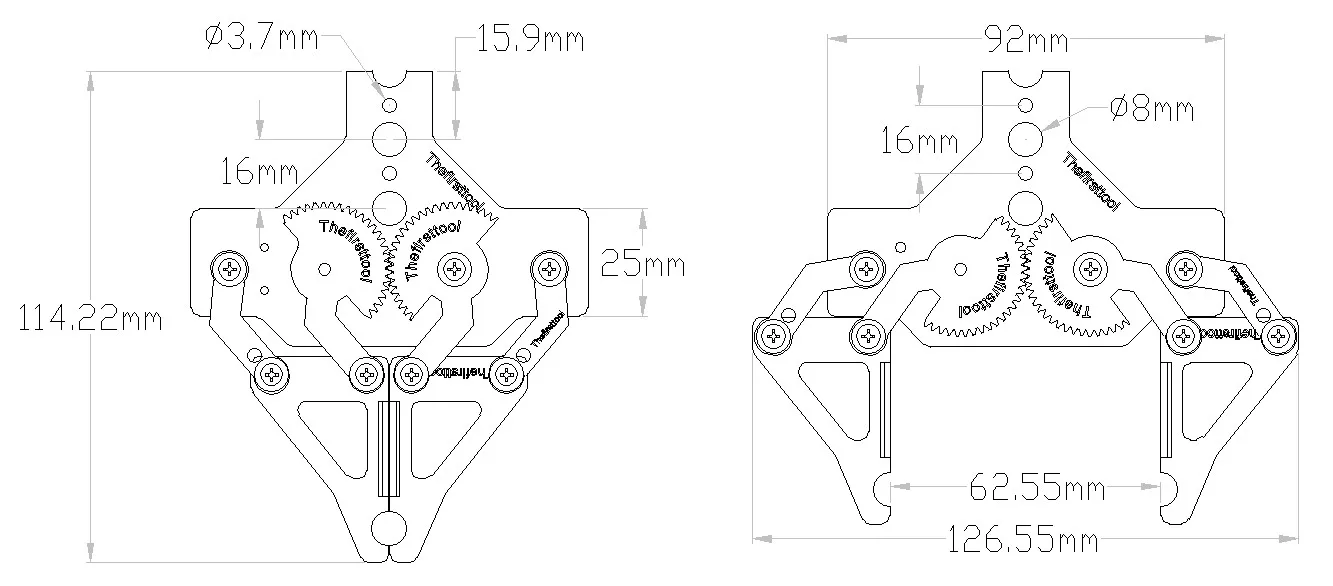 Gripper Kit technical drawing