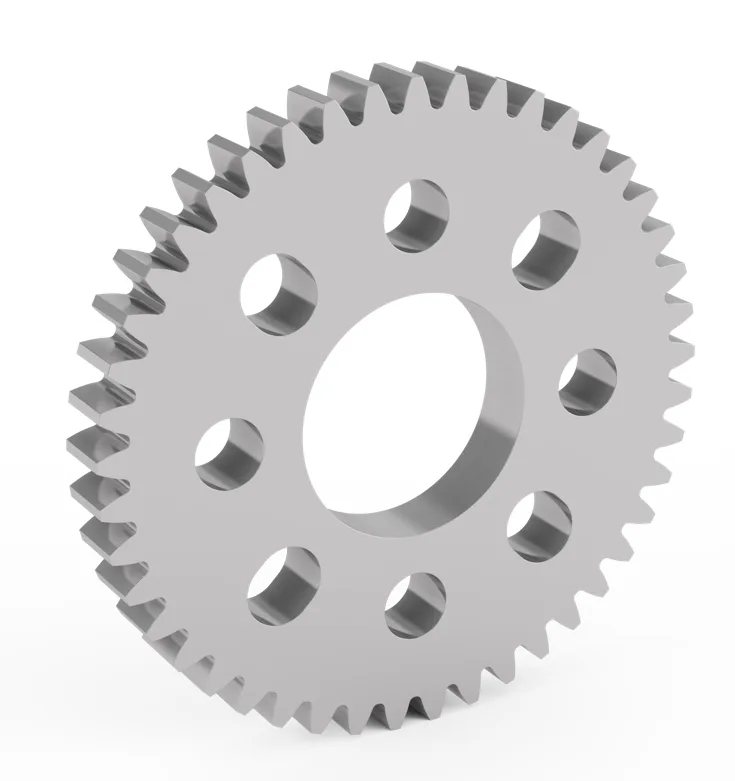 45 Tooth Aluminum Hub-Mount Gear (MOD 0.8, 4mm Thick, 14mm Bore)