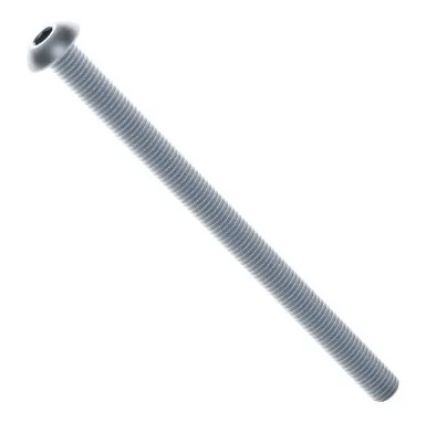 2802 Series Zinc-Plated Steel Button Head Screw (M4 x 0.7mm, 60mm Length)