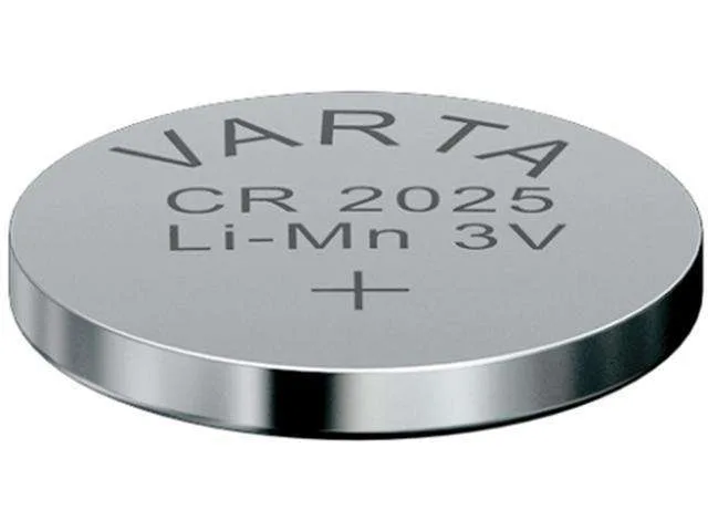 Varta CR2025 3V 165mAh Lithium Coin Cell Battery