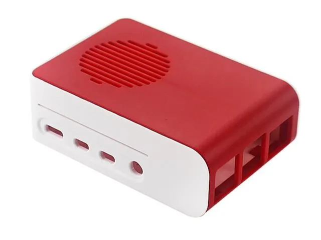 Red Enclosure for Raspberry Pi 4B with Fan Vents