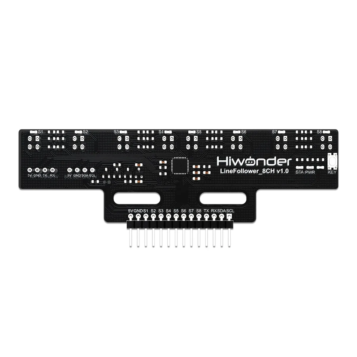 Hiwonder 8-Channel IR Line Follower Sensor Module – IR Line Tracking Module for Robot Cars