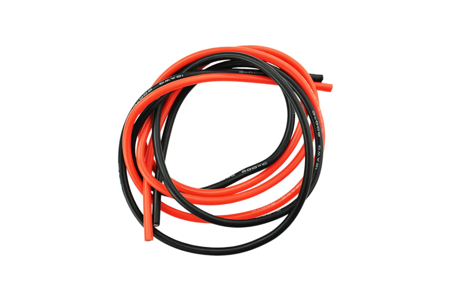 High Temperature Resistant Silicone Wire (12AWG 4mm2, Red & Black, 1m)
