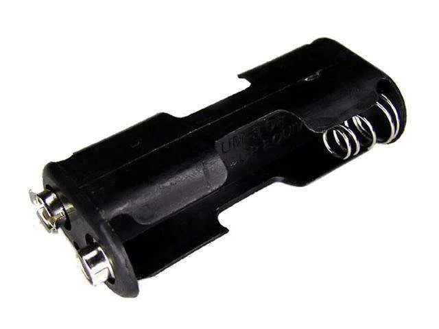 2x AA Battery Holder with Snap Terminal