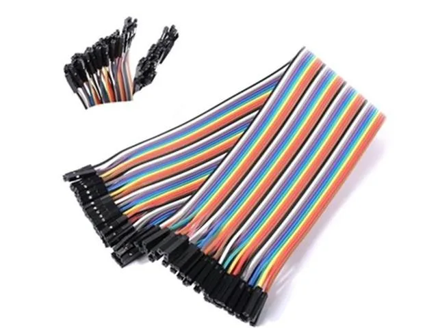 Female to Female 40-Pin Ribbon Jumper Wire, 15 cm