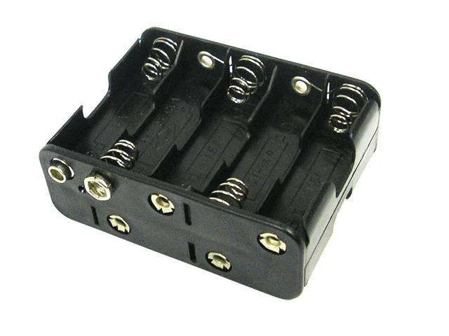 10 x AA Battery Holder with Snap Terminal