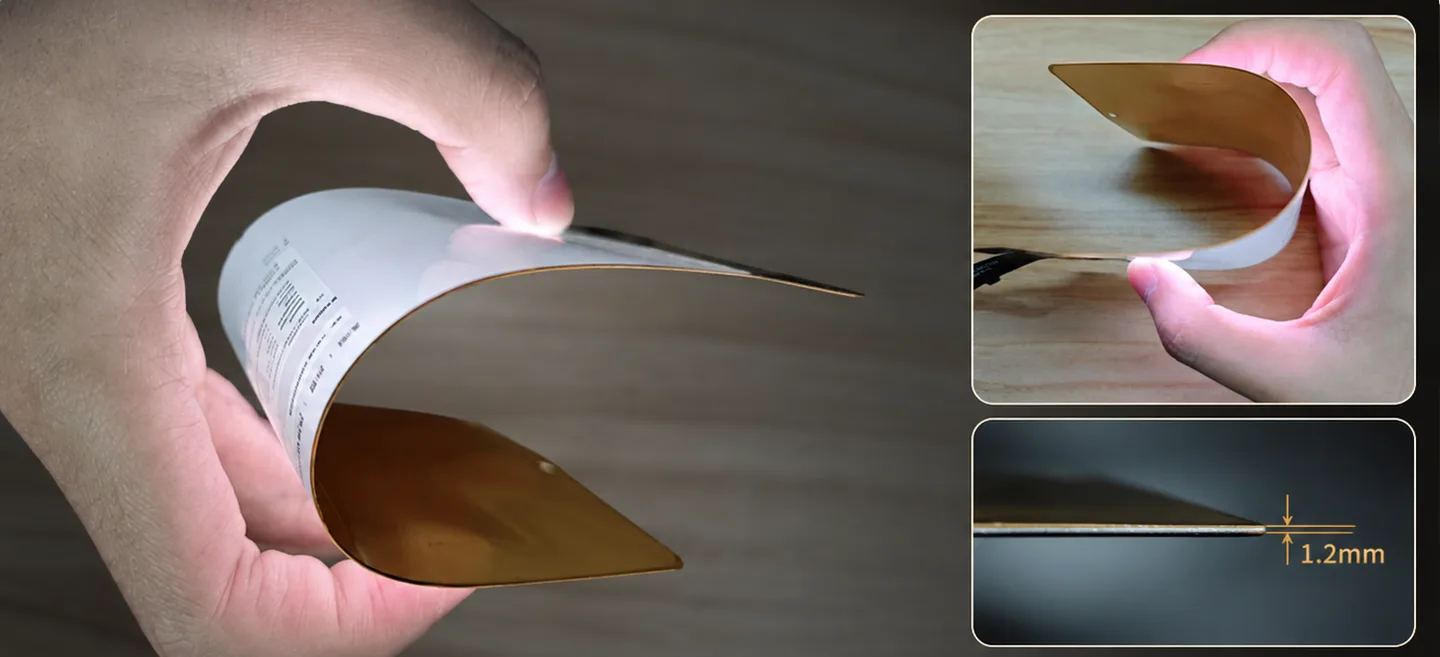 Ultra-thin bendable AMOLED architecture