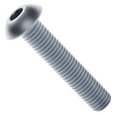 2802 Series Zinc-Plated Steel Button Head Screw (M4 x 0.7mm, 20mm Length)