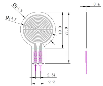Layered piezoresistive construction