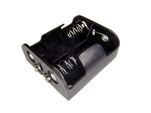 2 x C Cell Battery Holder with Snap Terminal
