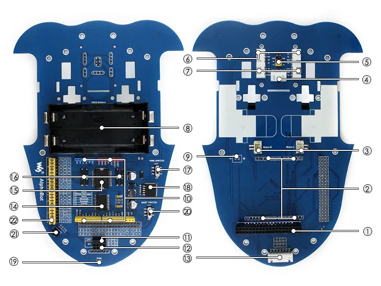 AlphaBot robotic chassis