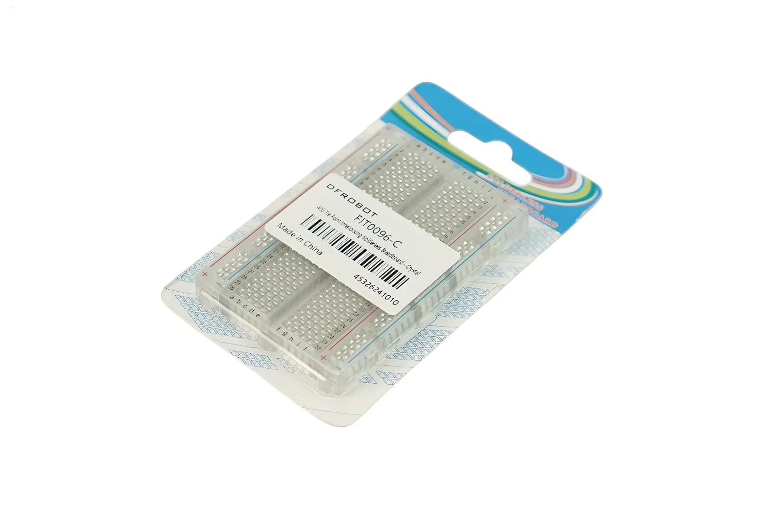 400 Tie Point Interlocking Solderless Breadboard - Crystal