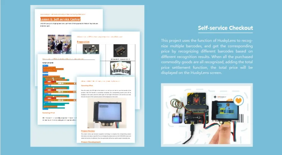 Self-service checkout simulation