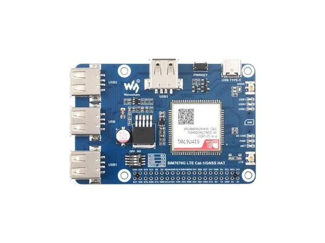 Waveshare SIM7670G LTE Cat-1 and GNSS HAT for Raspberry Pi