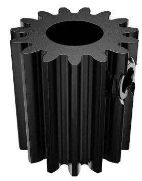 S4304 Series Steel, MOD 0.8, Round Bore, Set Screw Pinion Gear (6mm Bore, 15 Tooth)