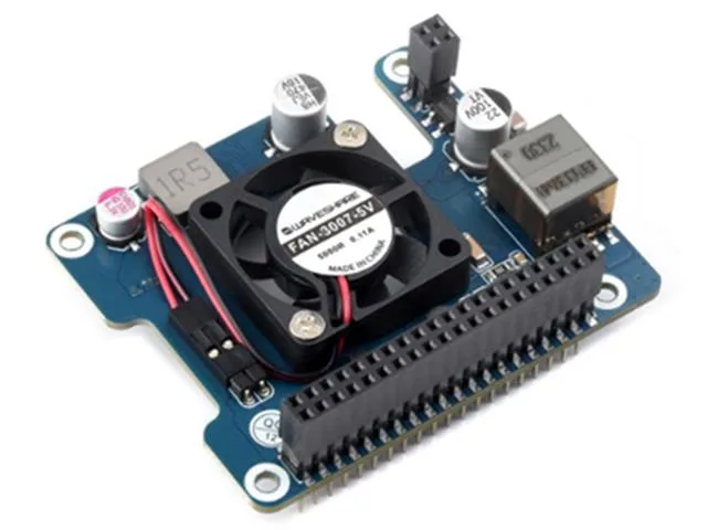 Waveshare PoE HAT (F) for Raspberry Pi 5 with Cooling Fan