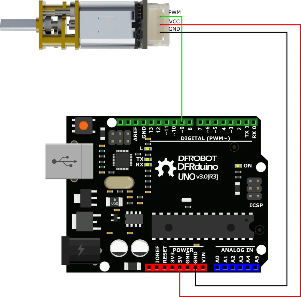 Straightforward Gravity 3-pin connection