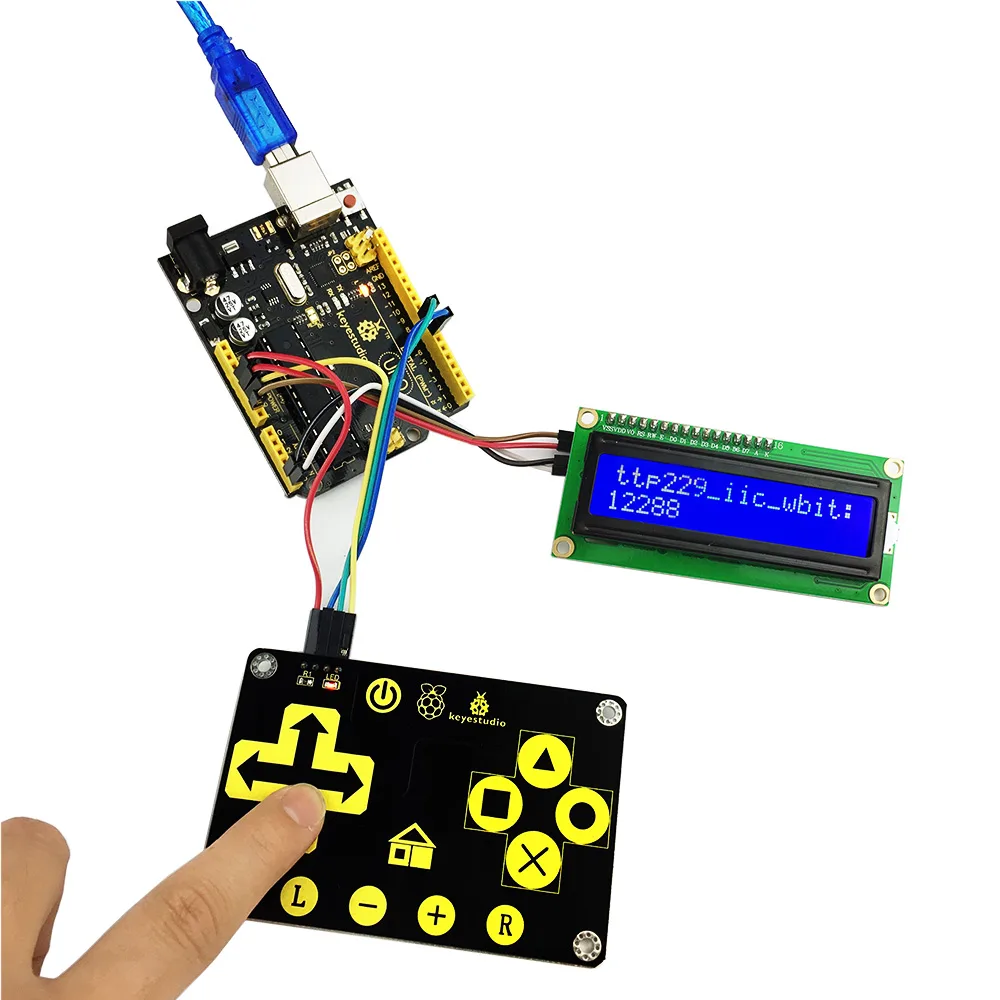 Onboard TTP229 controller IC