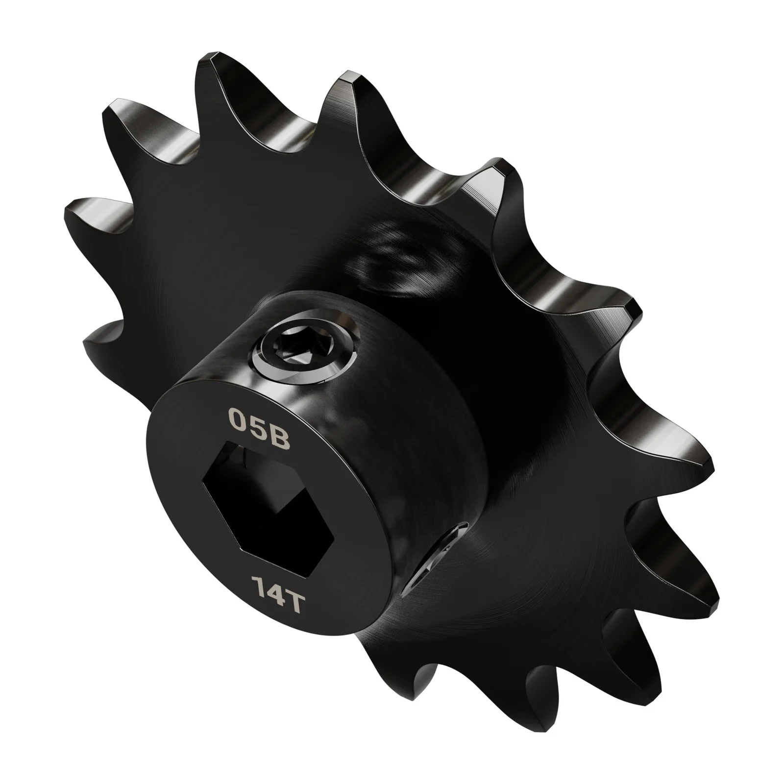 5307 Series 8mm Pitch Steel Set Screw Sprocket (6mm D-Bore, 14 Tooth)