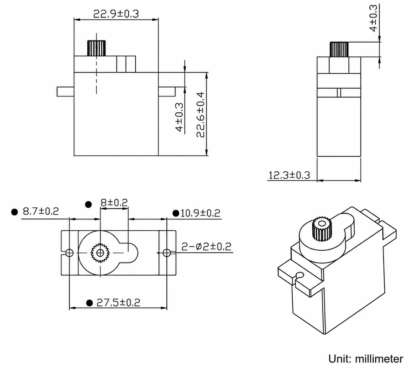 Durable miniature housing