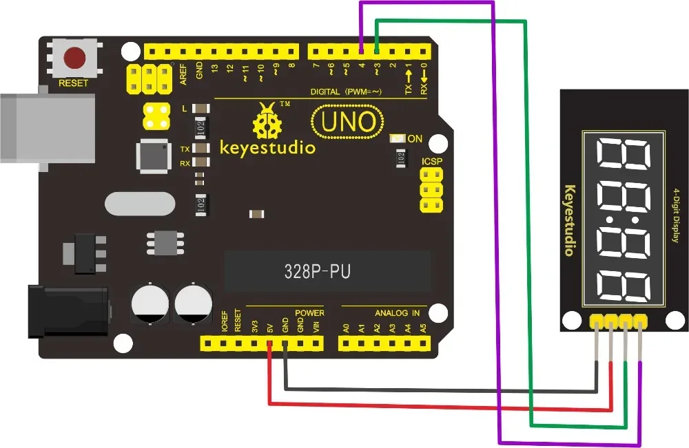 Efficient TM1637 driver chip
