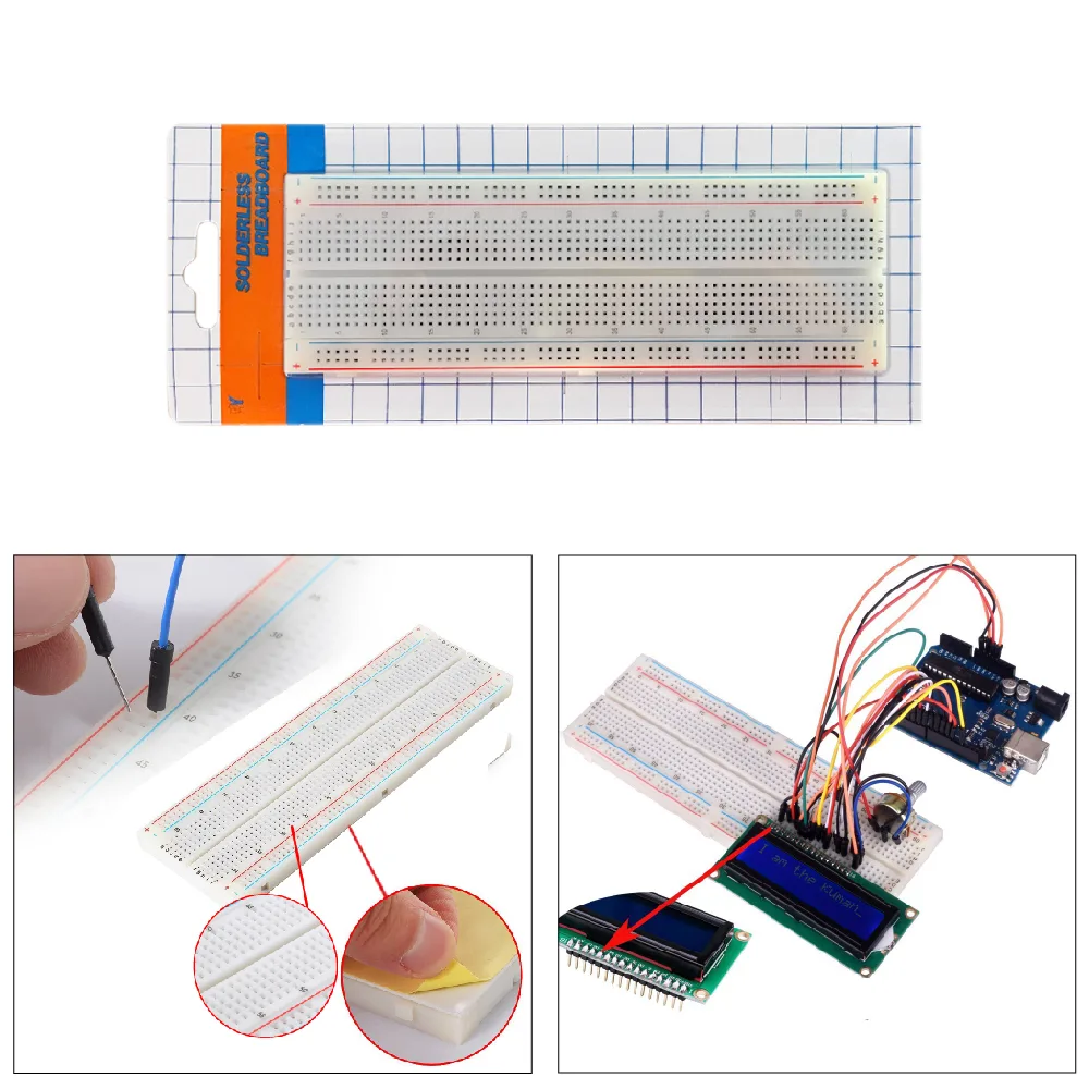 Solderless 830-hole breadboard