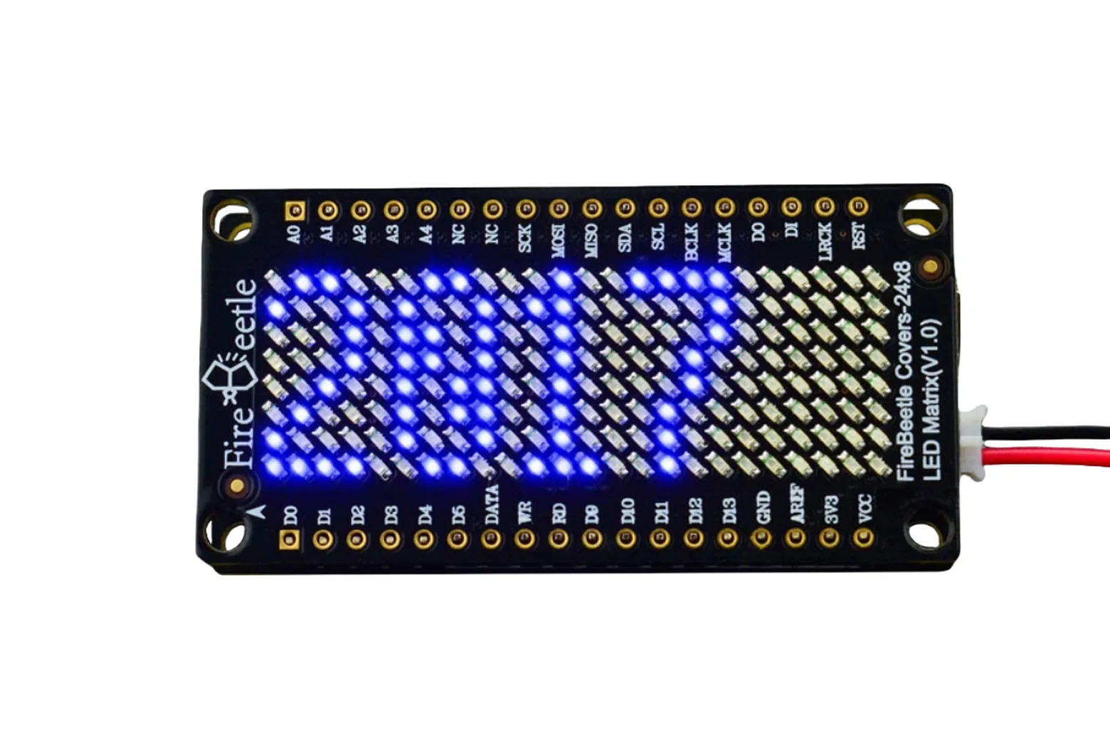 FireBeetle Covers 24×8 LED Matrix Display (Blue, HT1632C)