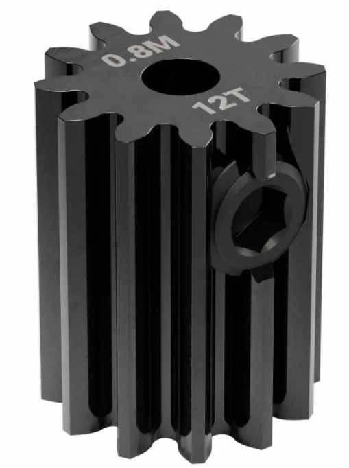 4303 Series Steel, MOD 0.8 Pinion Gear (3mm Round Bore, 12 Tooth)