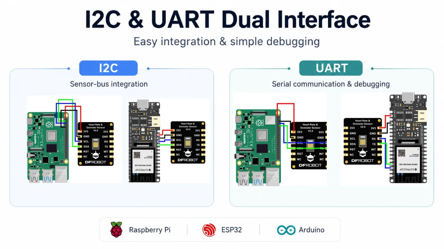 Dual I2C and UART interfaces