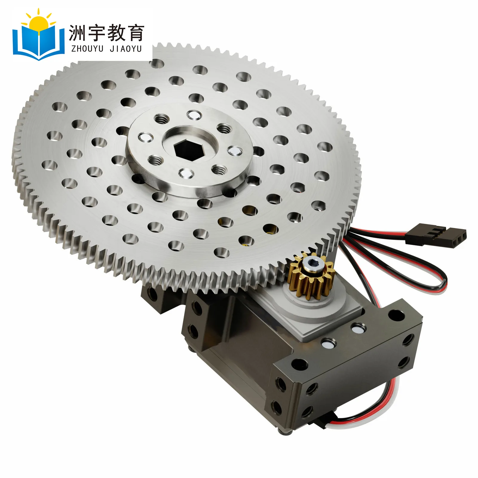 Stingray-9 Servo Gearbox ( 9:1 Ratio, Continuous Rotation, 6.7RPM, 3150 oz-in Torque)