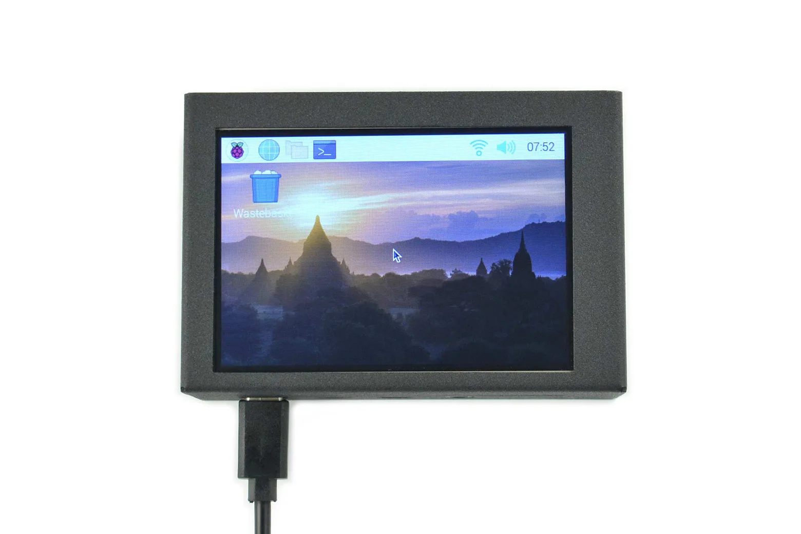 Metal Case with 3.5" 480x320 TFT Touch Screen compatible with Raspberry Pi 4