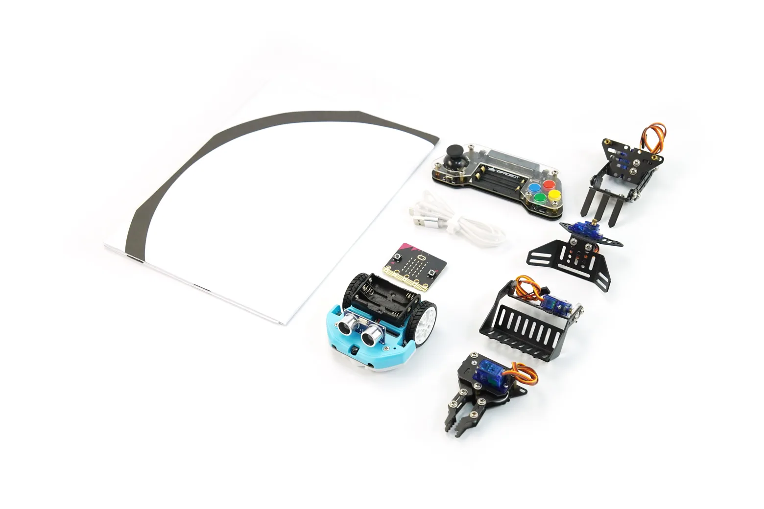 micro: Maqueen Lite (with micro:bit V2 / Skin / Mechanic / Cable / Gamepad / Track Map)
