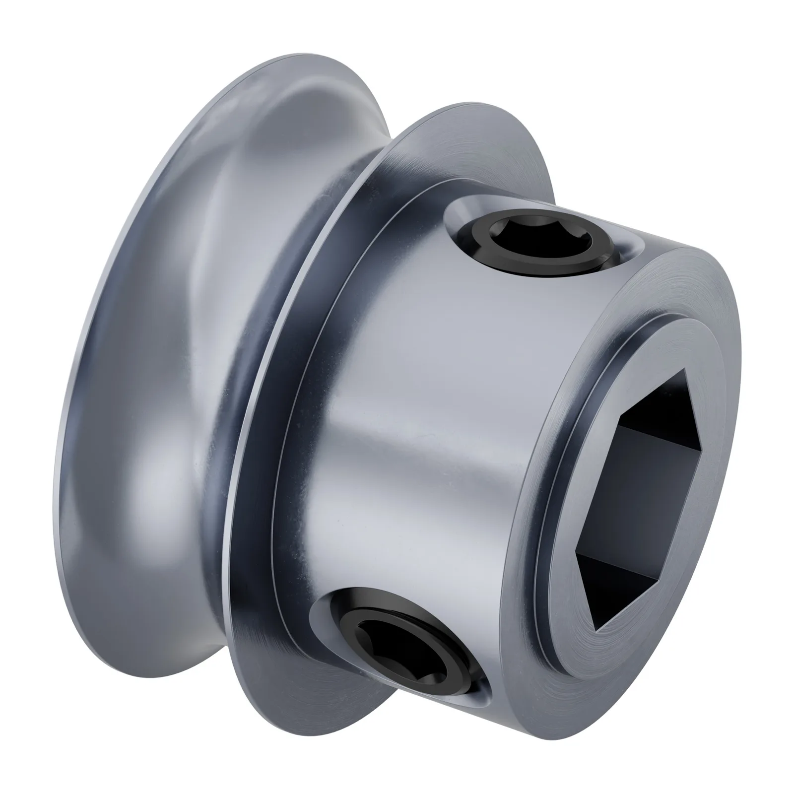 5401 Series Set-Screw Round Belt Pulley (8mm REX™ Bore, 16mm PD)