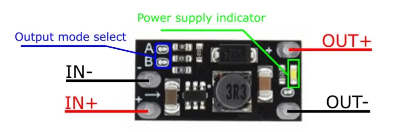 Selectable DC voltage stepping