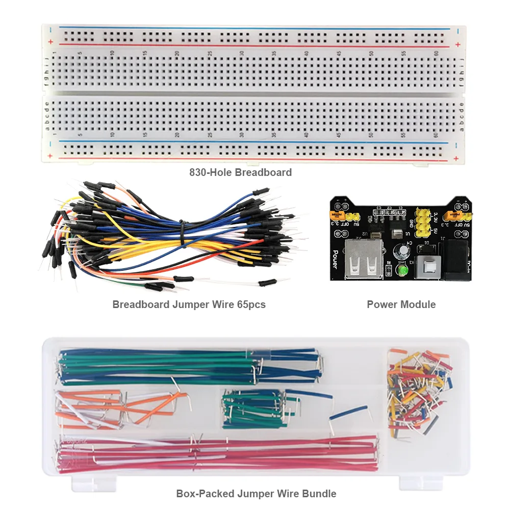 Full-sized 830 tie-point breadboard