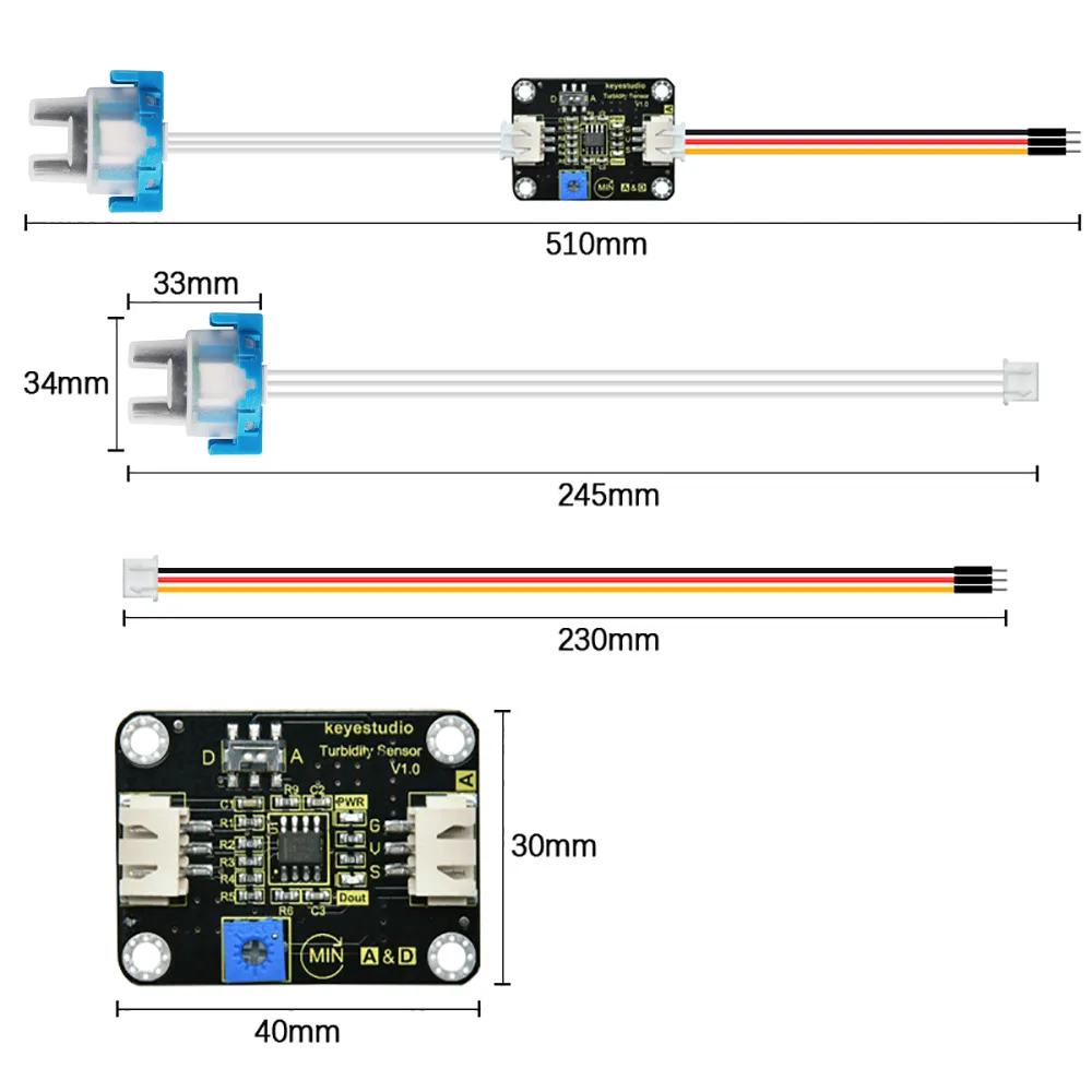 Accurate turbidity detection range