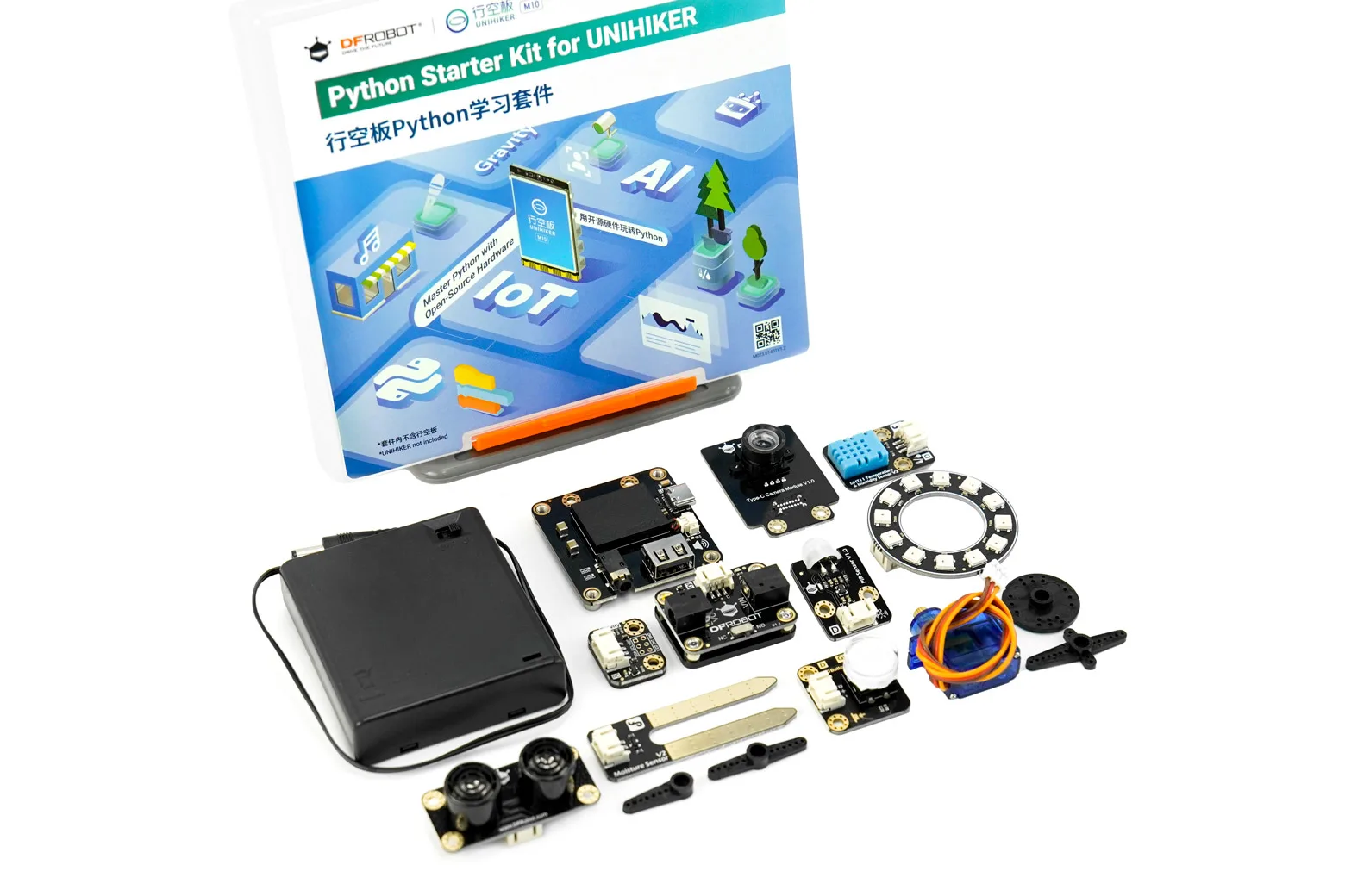 Python Starter Kit for UNIHIKER M10 (Learn AI & IoT with 15 Lessons, Board Not Included)