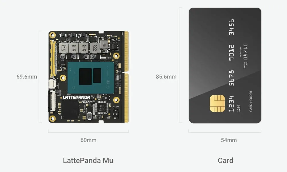 Compact card-sized form factor