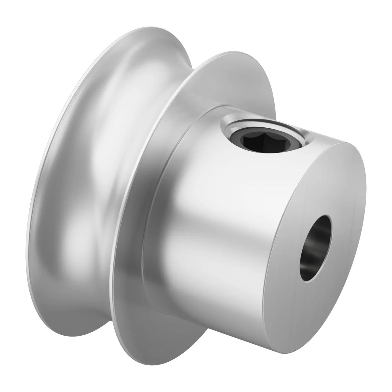 5401 Series Set Screw Round Belt Pulley (4mm Bore, 16mm PD)