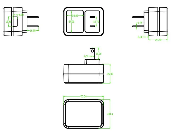 Standard DC barrel connector