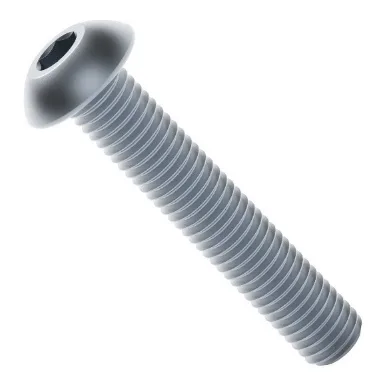2802 Series Zinc-Plated Steel Button Head Screw (M4 x 0.7mm, 22mm Length)
