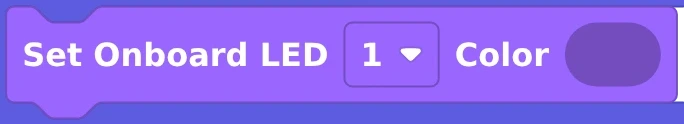 Set onboard LED, colour slot empty — real canvas block